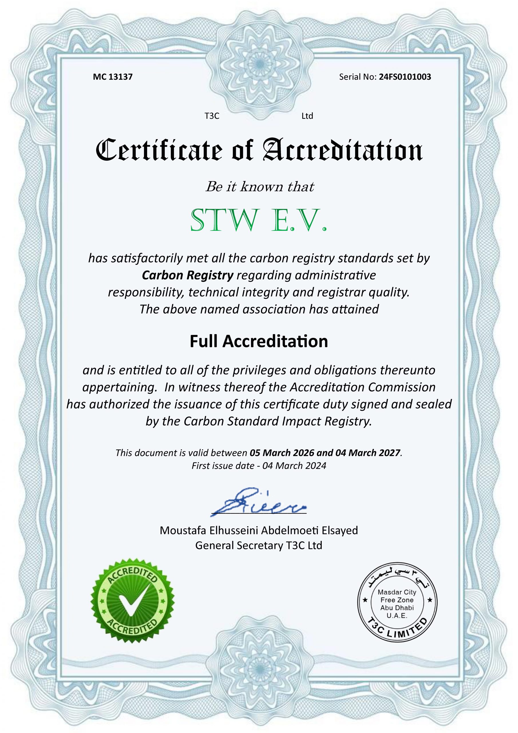 Accredition Registrar STW e.V. 26-27